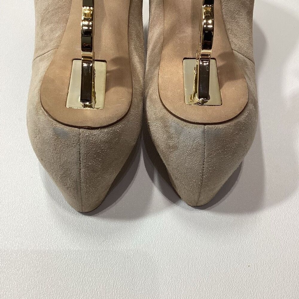 Yves Saint Laurent YSL Opyum Gold Suede Beige Pump Size EU 40 - Picture 13 of 17